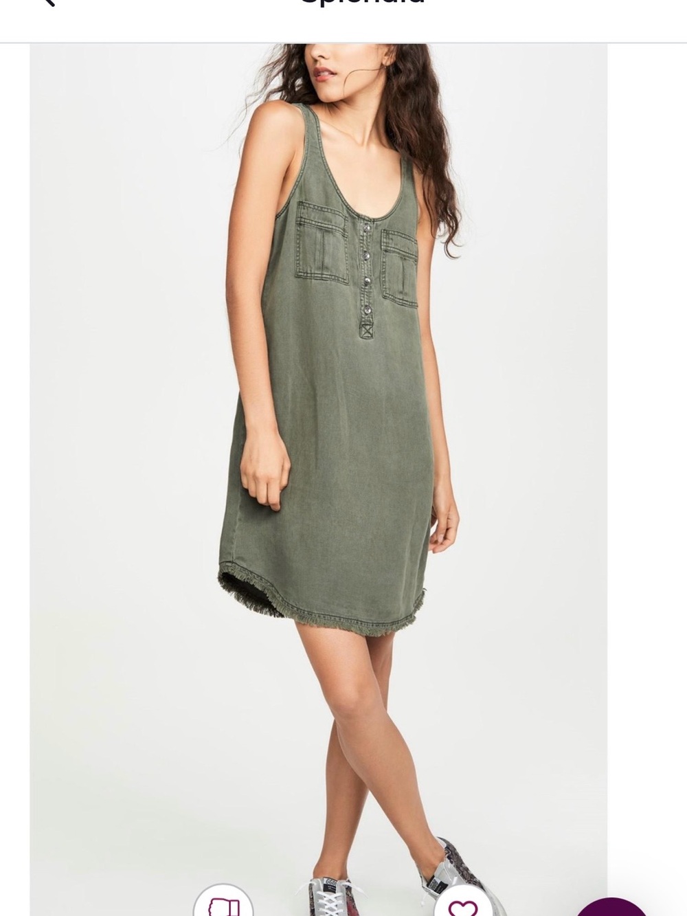 Splendid Olive Green Tank Dress